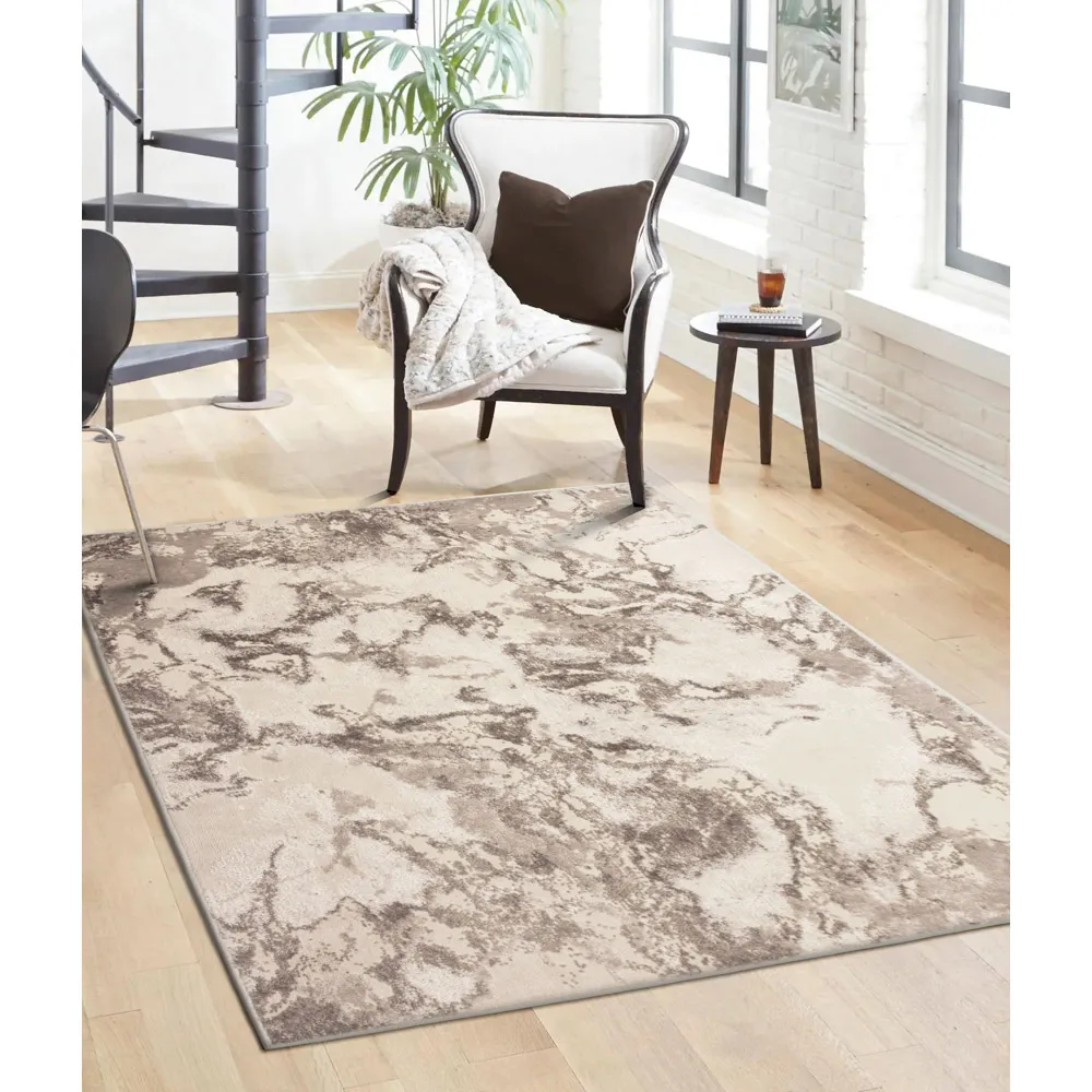 Muse Bahia Marble Rug - Grey, Polypropylene