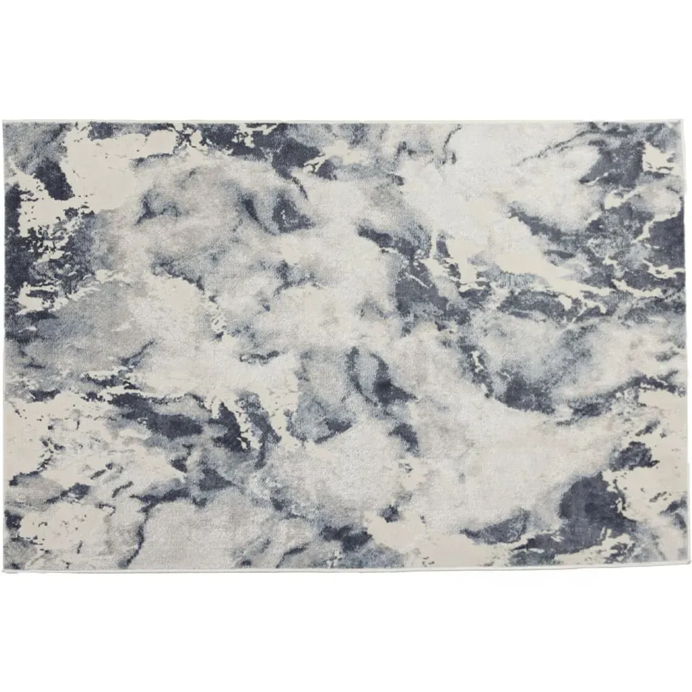 Muse Bahia Marble Rug - Navy, Polypropylene