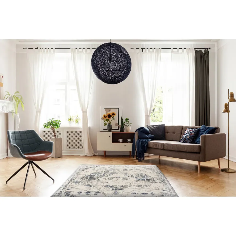 Muse Oriental Rug 200 x 290cm - Navy, Polypropylene