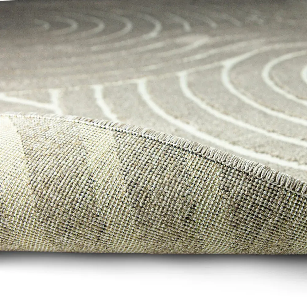 Rhythm Sculpt Rug - Cream, Polypropylene