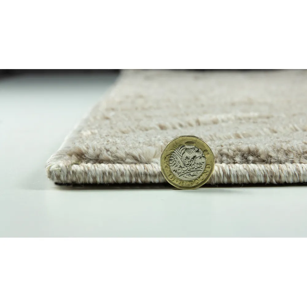 Rhythm Sculpt Rug - Cream, Polypropylene