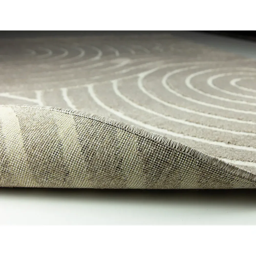 Rhythm Sculpt Rug - Cream, Polypropylene