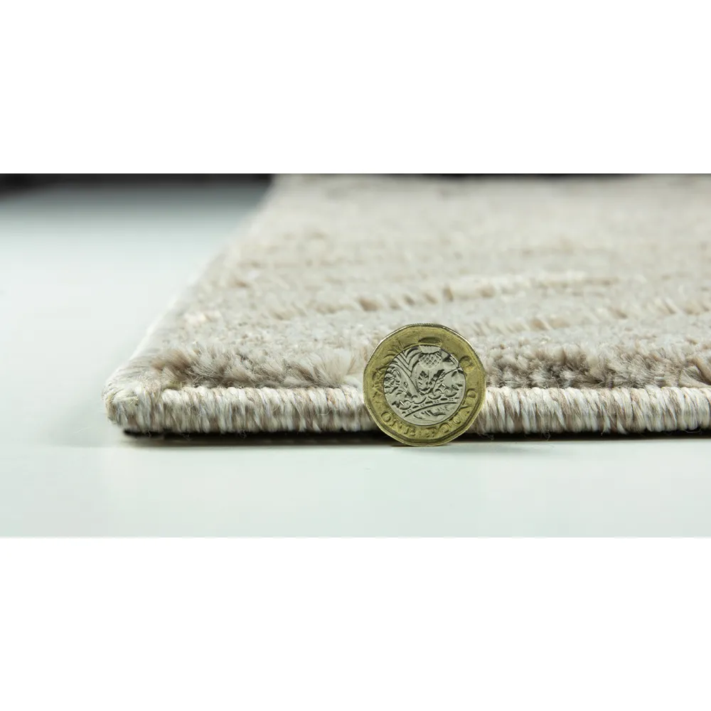 Rhythm Sculpt Rug - Cream, Polypropylene