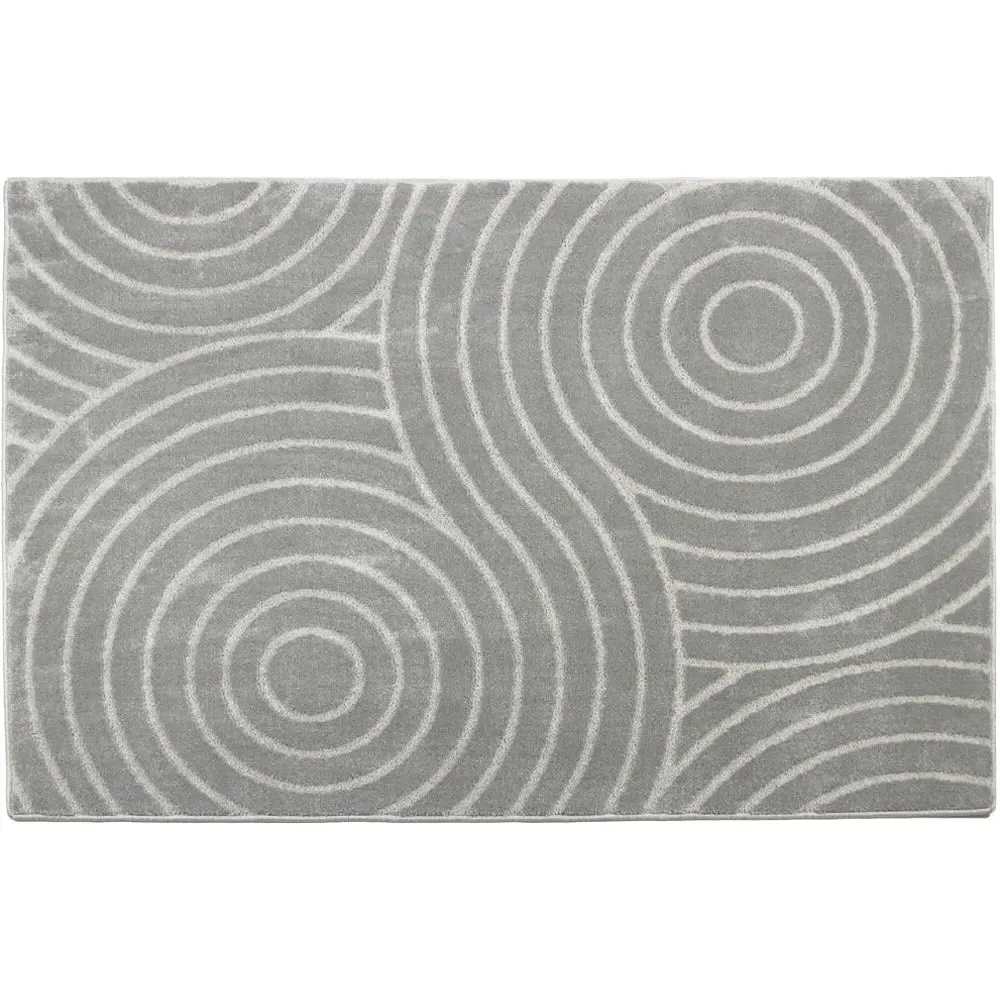 Rhythm Sculpt Rug - Grey, Polypropylene