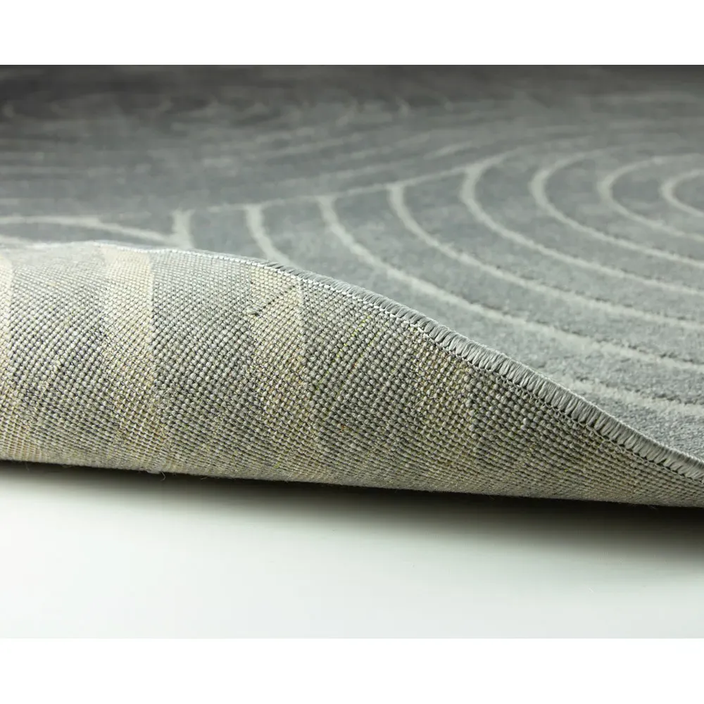 Rhythm Sculpt Rug - Grey, Polypropylene