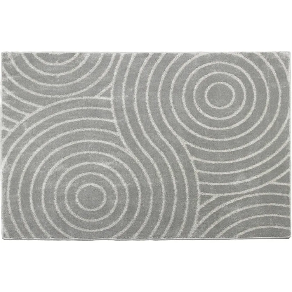 Rhythm Sculpt Rug - Grey, Polypropylene