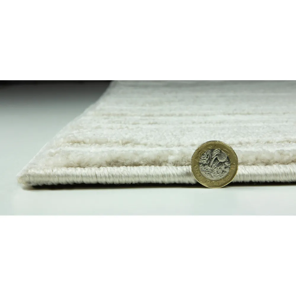 Rhythm Willow Rug 160 x 230cm - Cream, Polypropylene