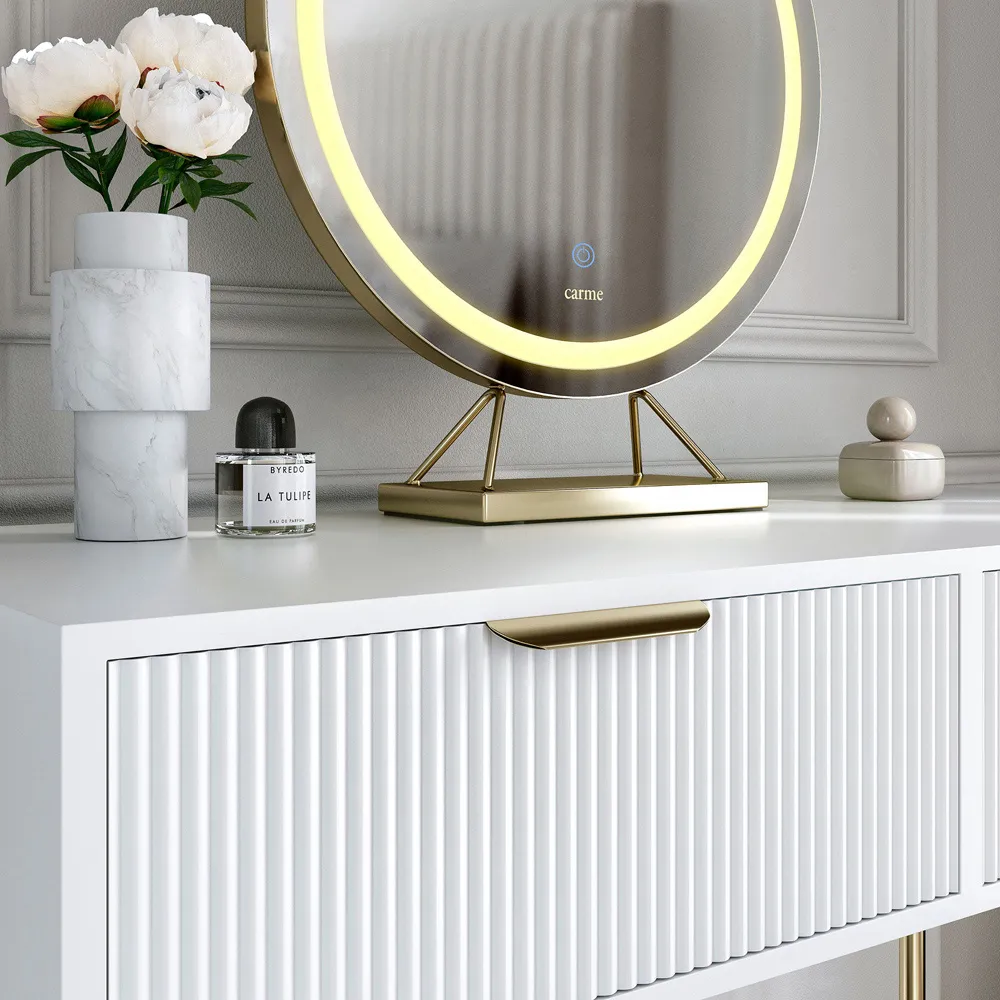 CARME Home Esme 2 Drawer Dressing Table - White