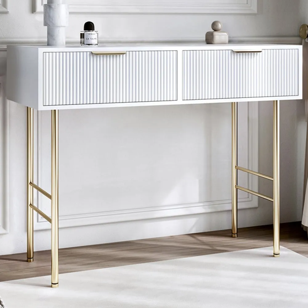 CARME Home Esme 2 Drawer Dressing Table - White image