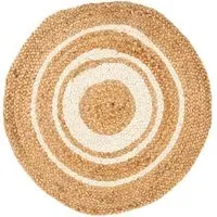 Altrincham Round Jute Rug - Brown
