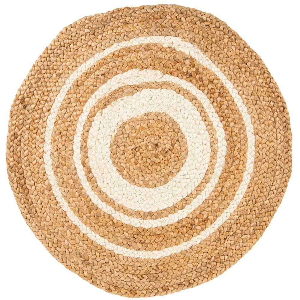 Altrincham Round Jute Rug - Brown image