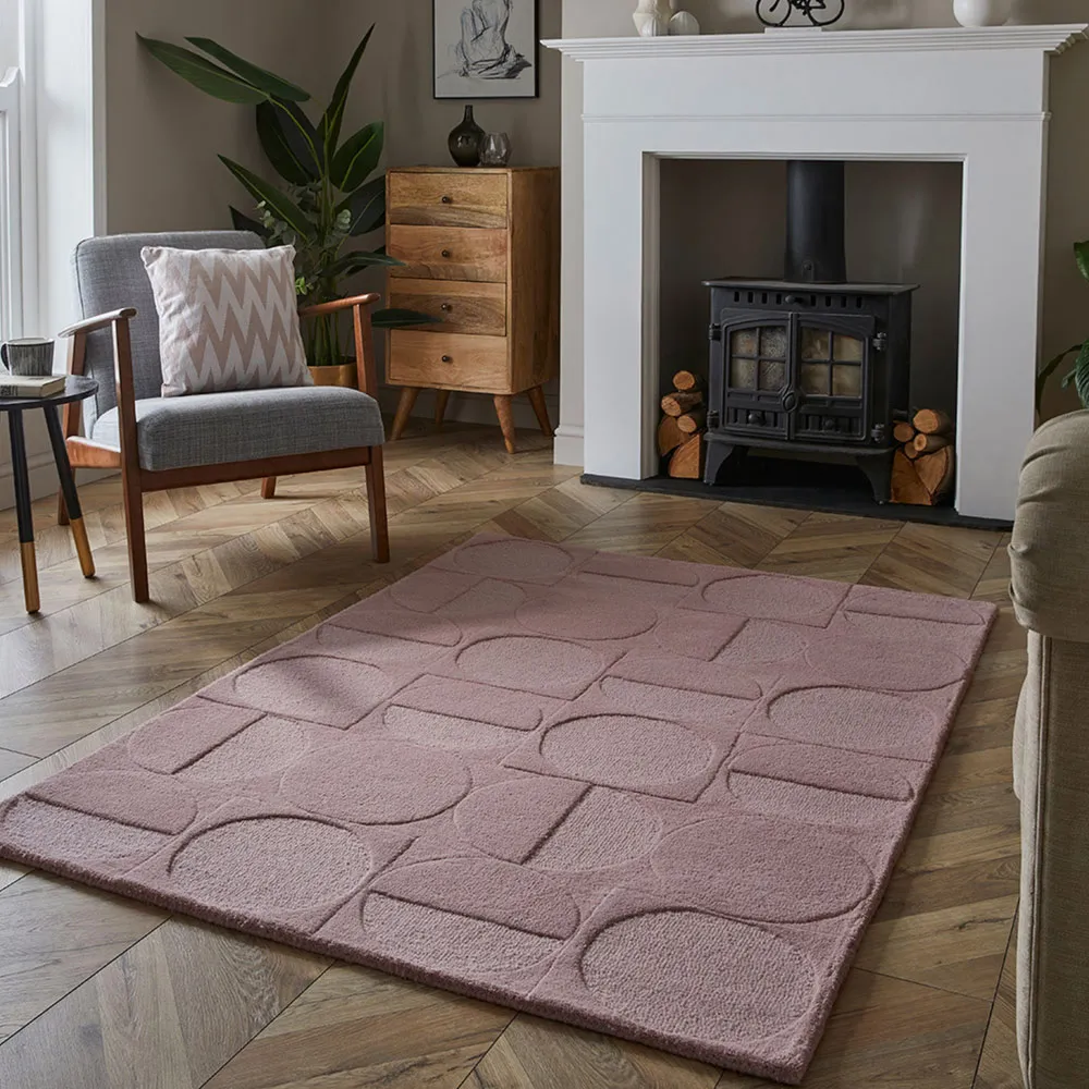 Arabella Wool Rug - Mauve
