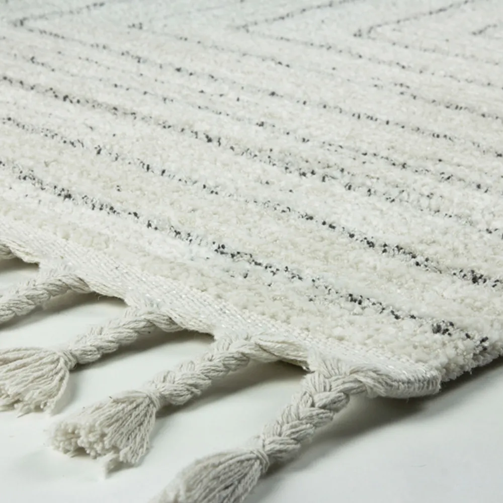 Arctic Maze Rug - Natural Grey, Polypropylene