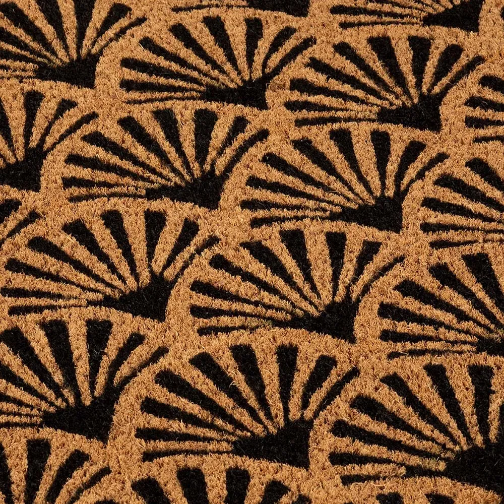 Astley Scallop Coir Doormat - Black