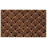 Astley Scallop Coir Doormat - Black