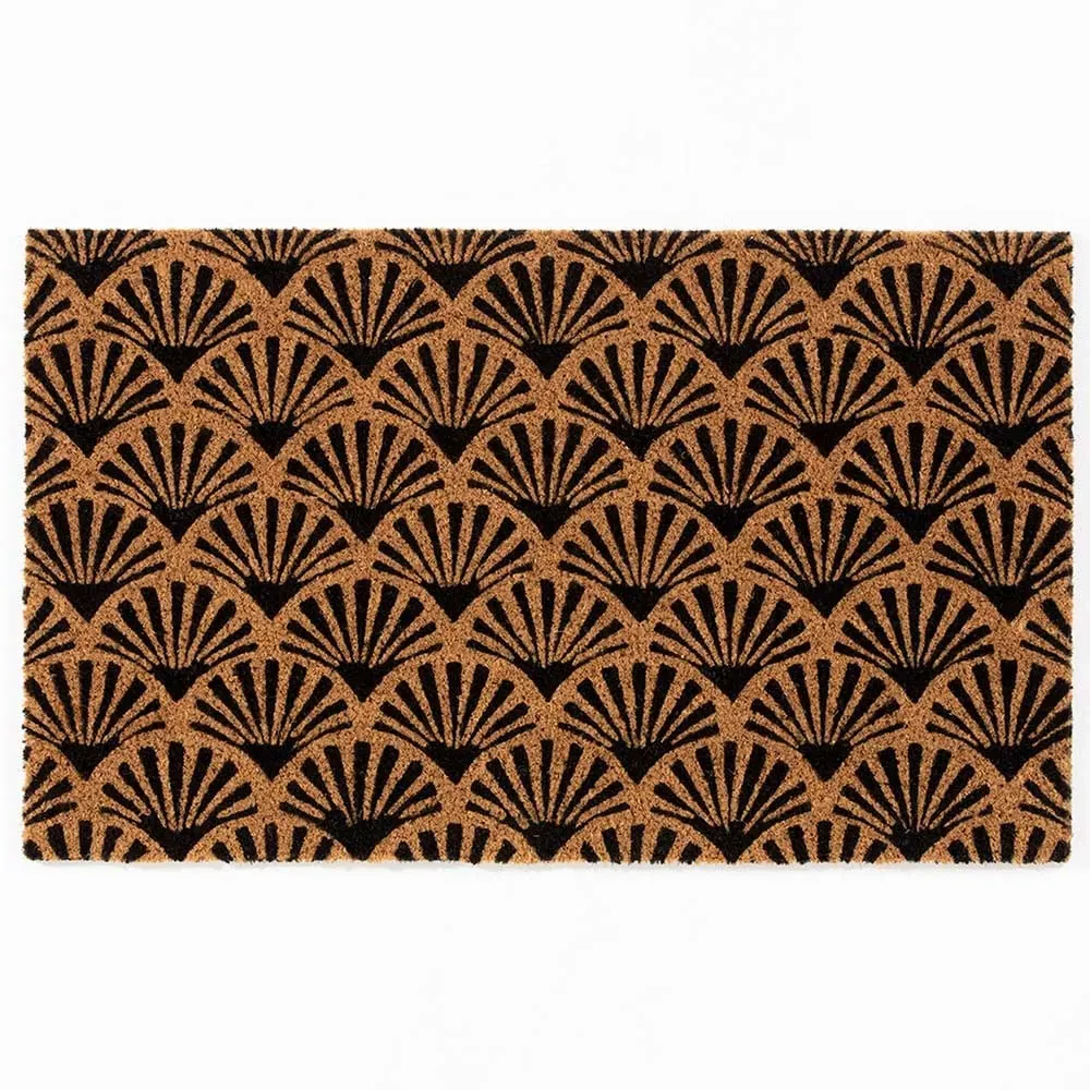 Astley Scallop Coir Doormat - Black