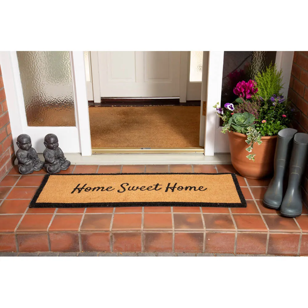 Astley Slogan Coir Doormat - Black