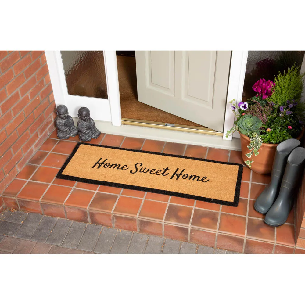 Astley Slogan Coir Doormat - Black