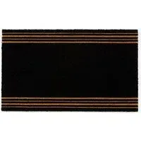 Astley Striped Coir Doormat - Black