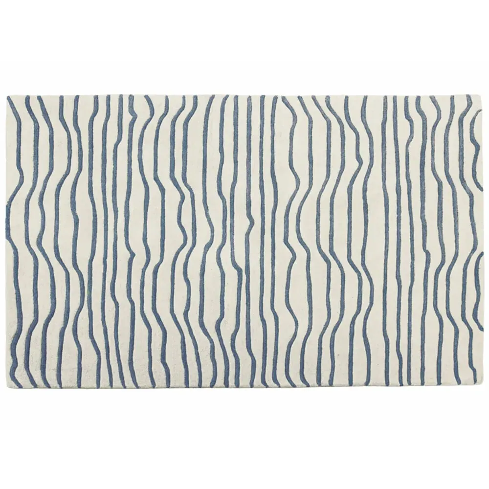Aura Dune Large Area Rug - Blue, Wool