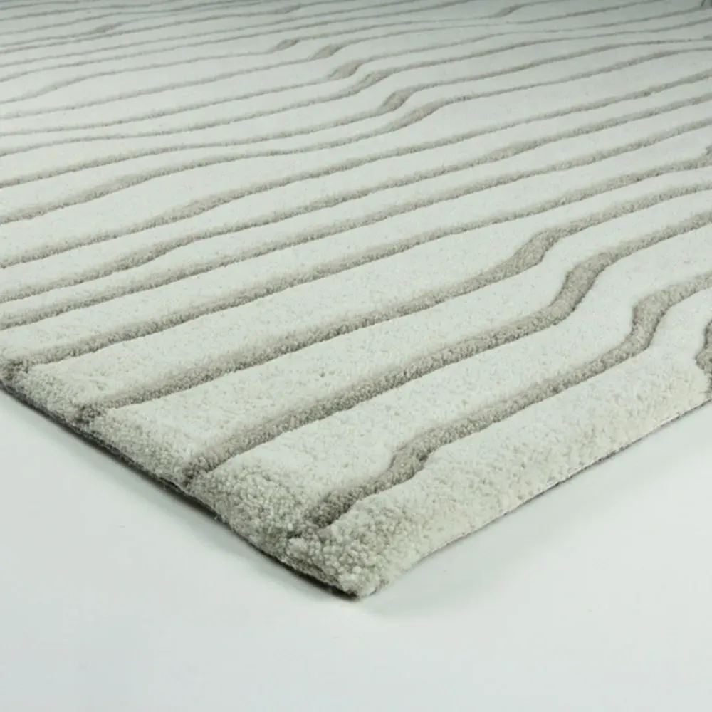 Aura Dune Rug - Cream, Wool