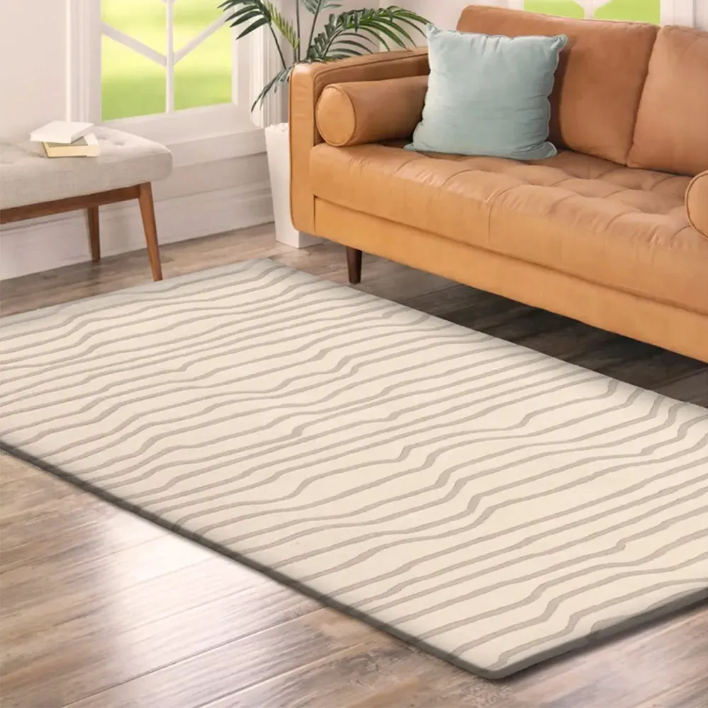 Aura Dune Rug - Cream, Wool