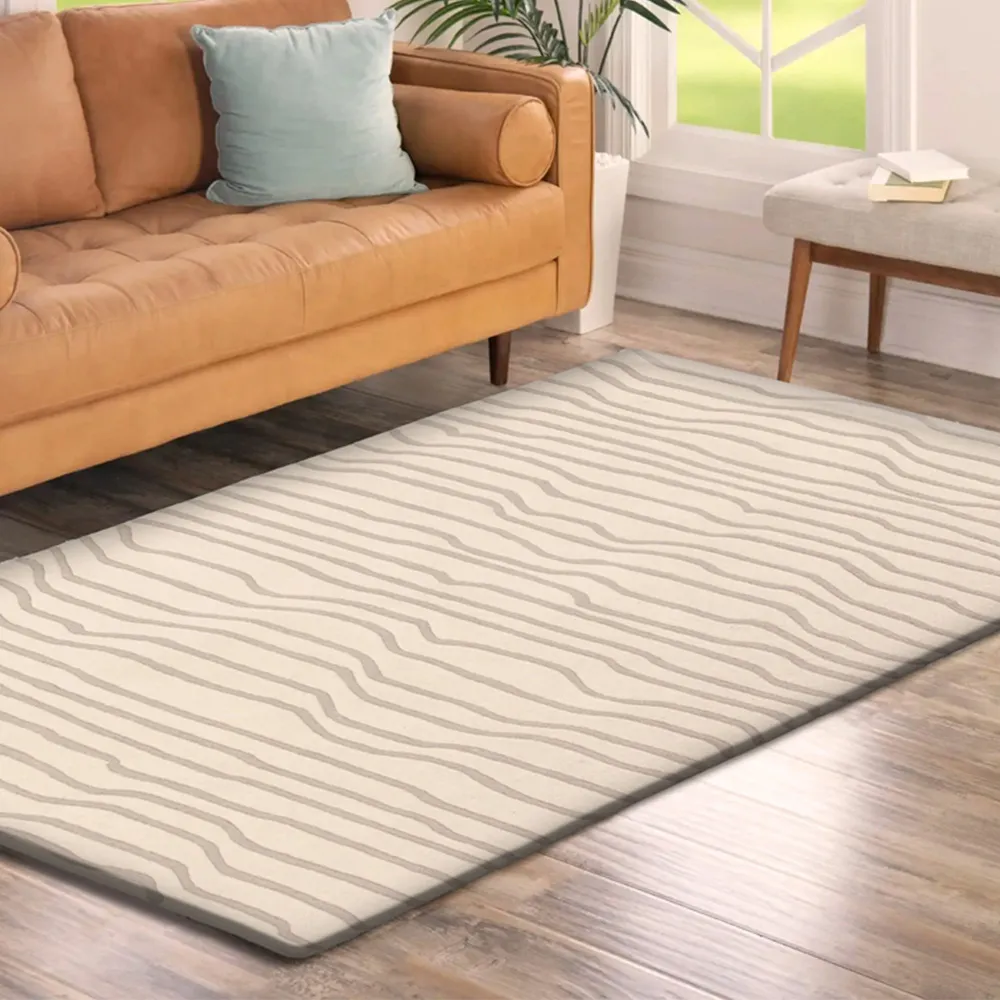 Aura Dune Rug - Cream, Wool