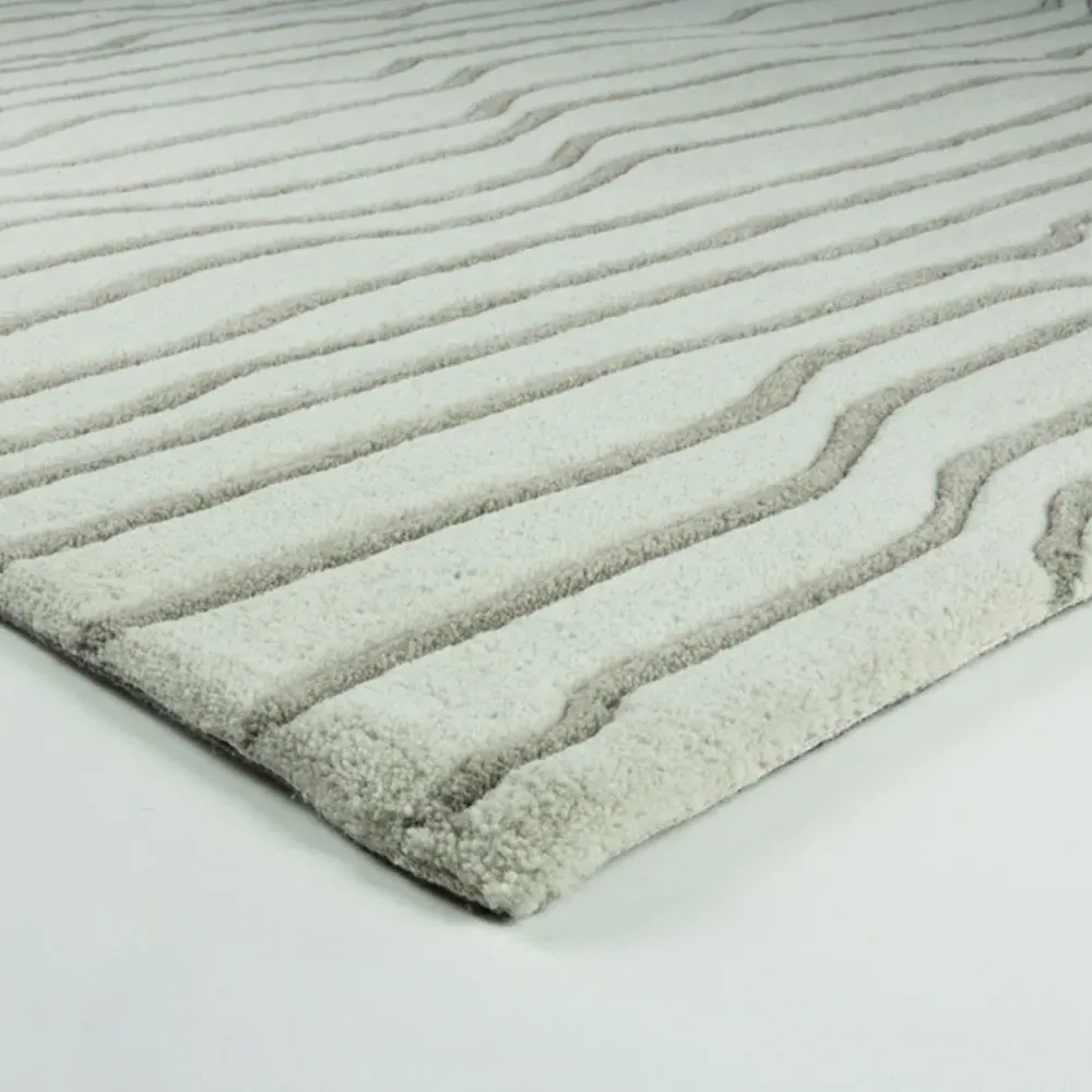 Aura Dune Rug - Cream, Wool