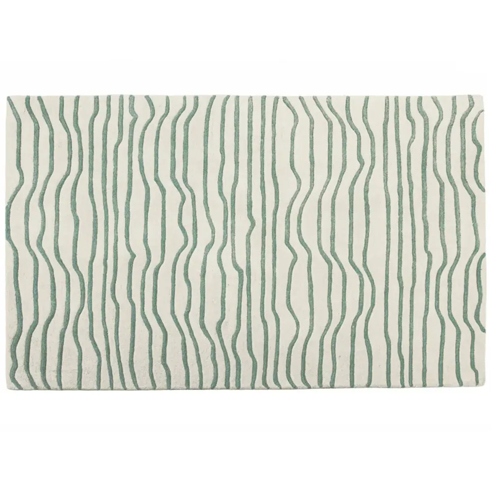 Aura Dune Rug - Green, Wool