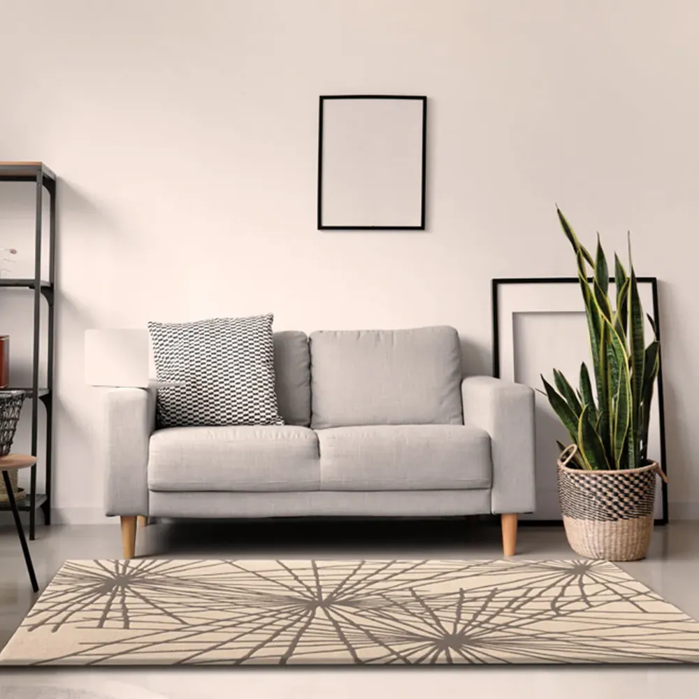 Aura Starburst Area Rug - Natural, Wool