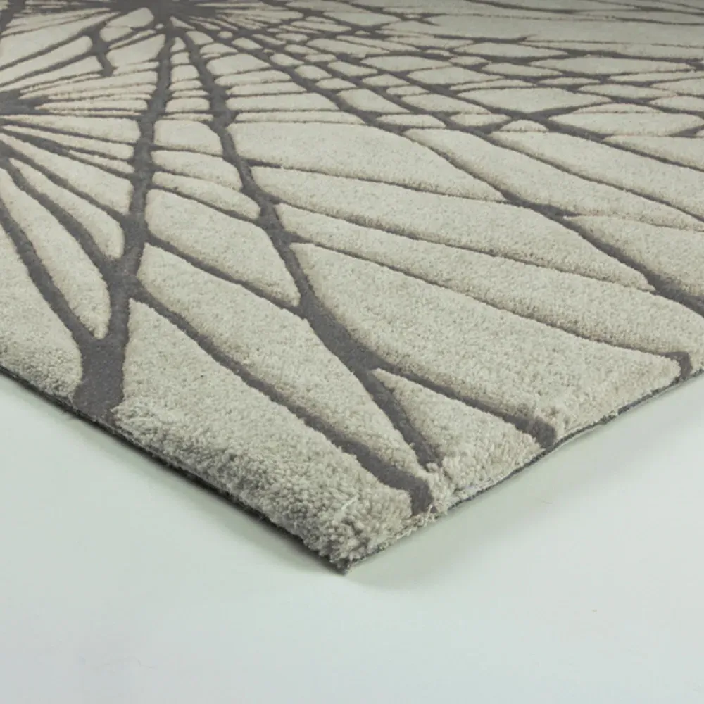 Aura Starburst Large Area Rug - Natural, Wool