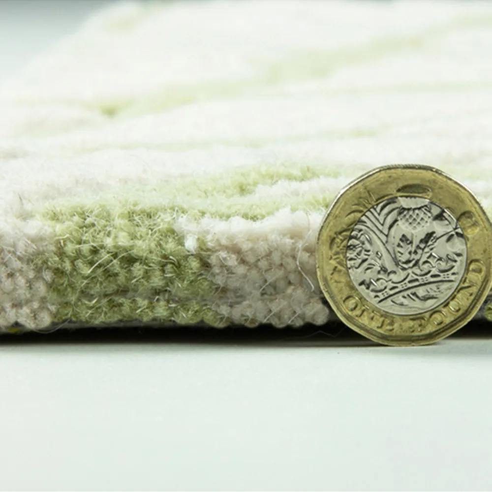 Aura Starburst Rug - Natural, Sage Green