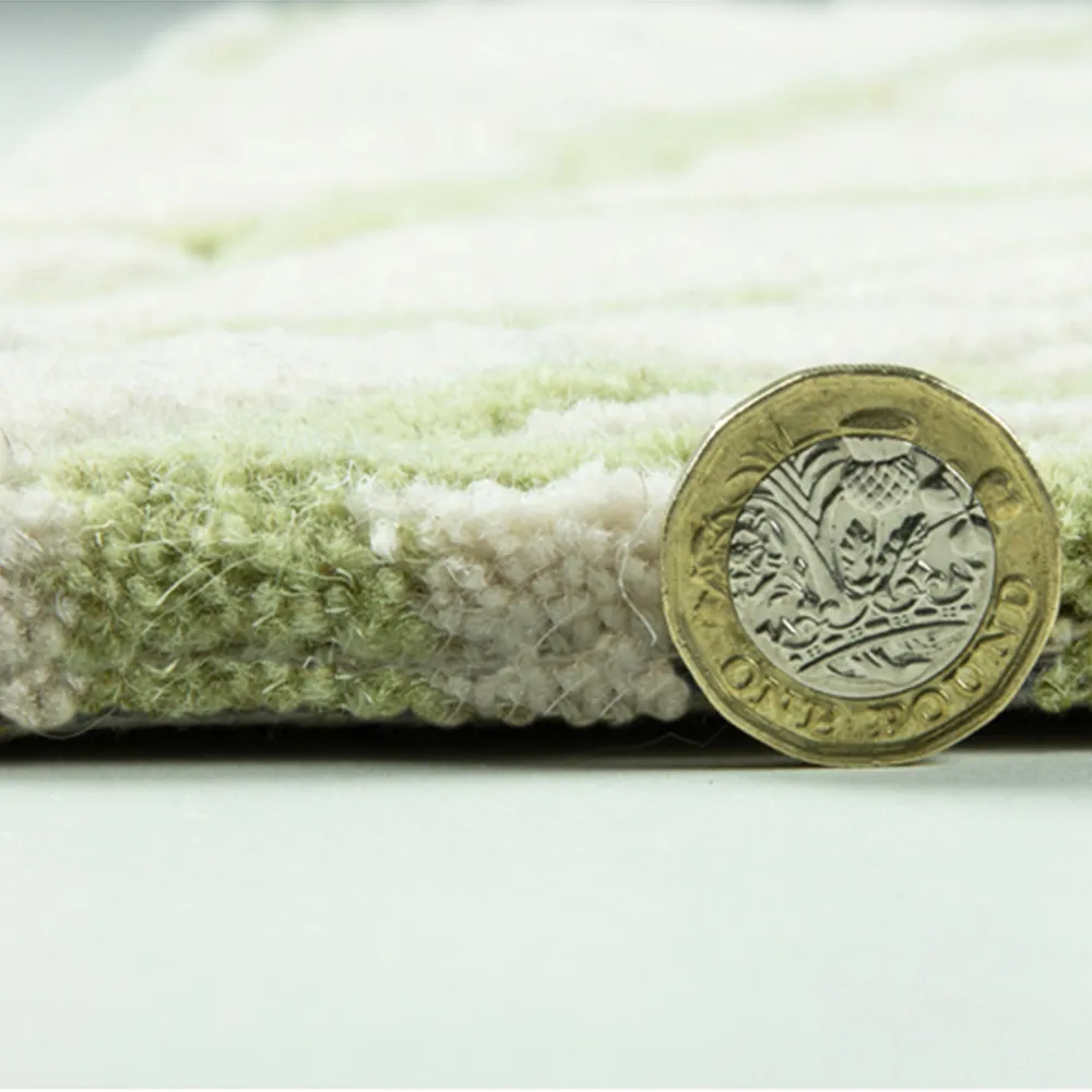 Aura Starburst Rug - Natural, Sage Green