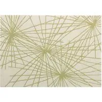 Aura Starburst Rug - Natural, Sage Green
