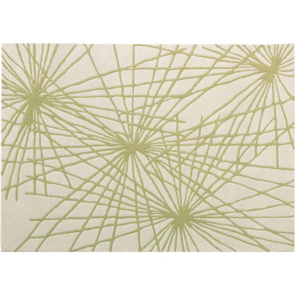 Aura Starburst Rug - Natural, Sage Green image