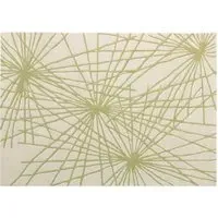 Aura Starburst Rug - Natural, Sage Green
