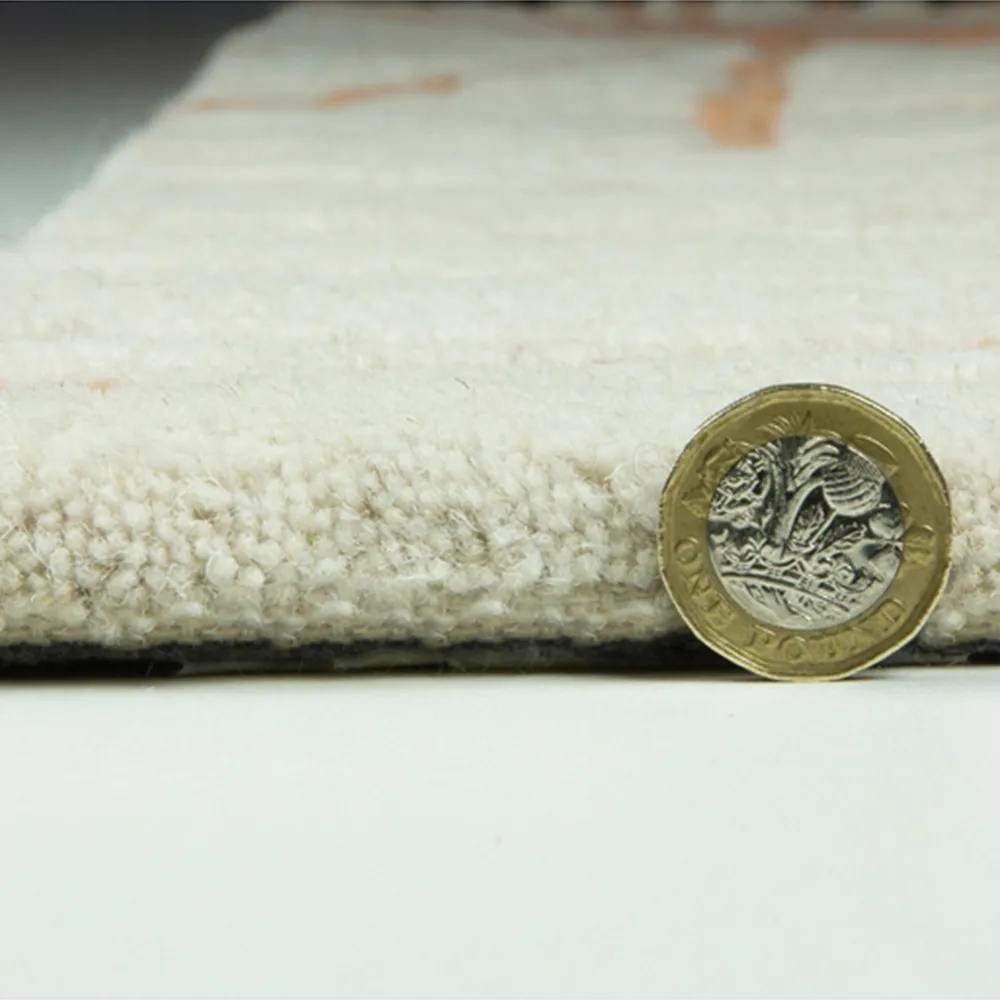 Aura Starburst Rug - Orange, Wool