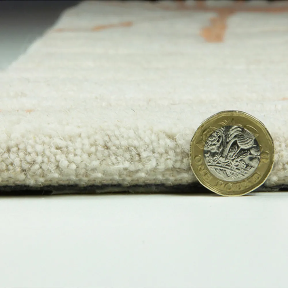 Aura Starburst Rug - Orange, Wool