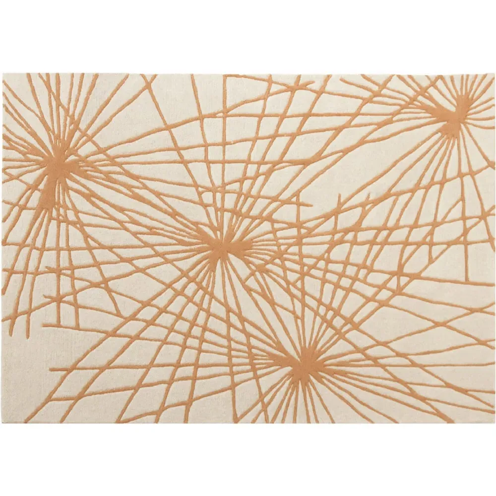 Aura Starburst Rug - Orange, Wool image
