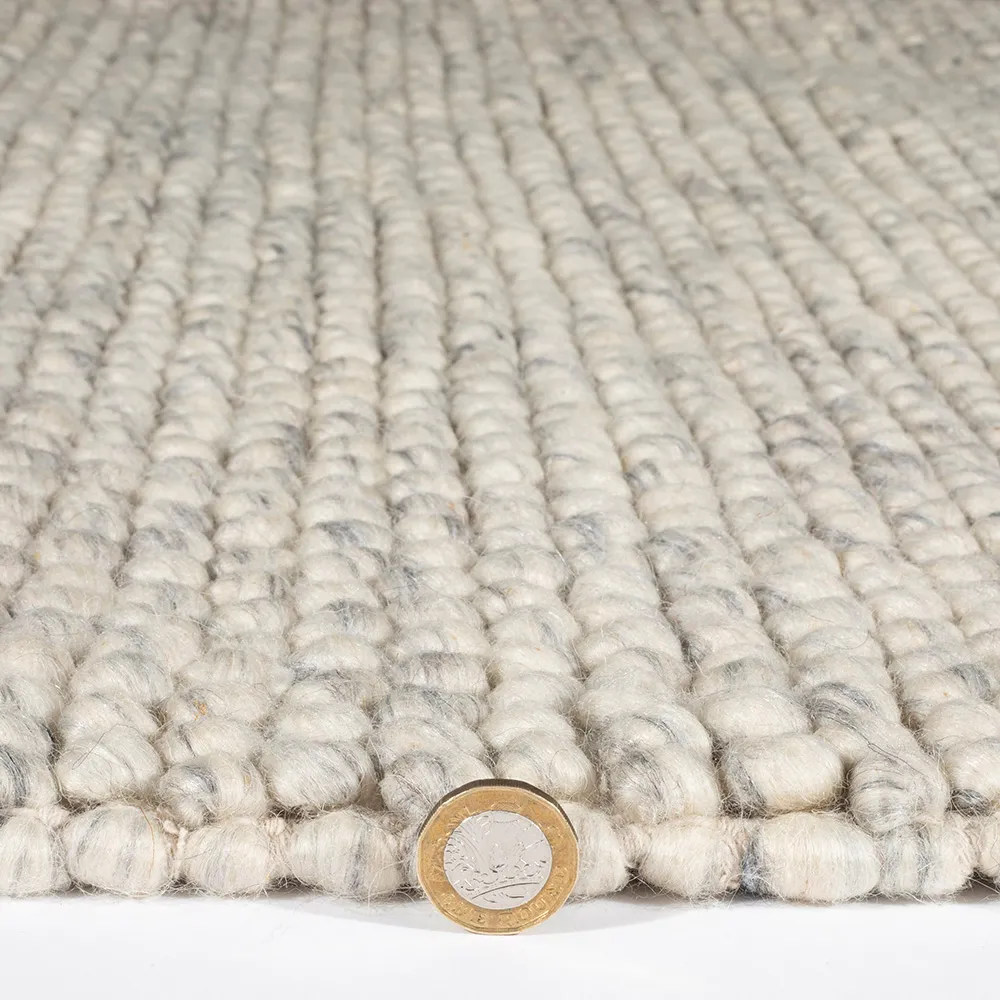 Delilah Pebble Rug - Cream, Wool