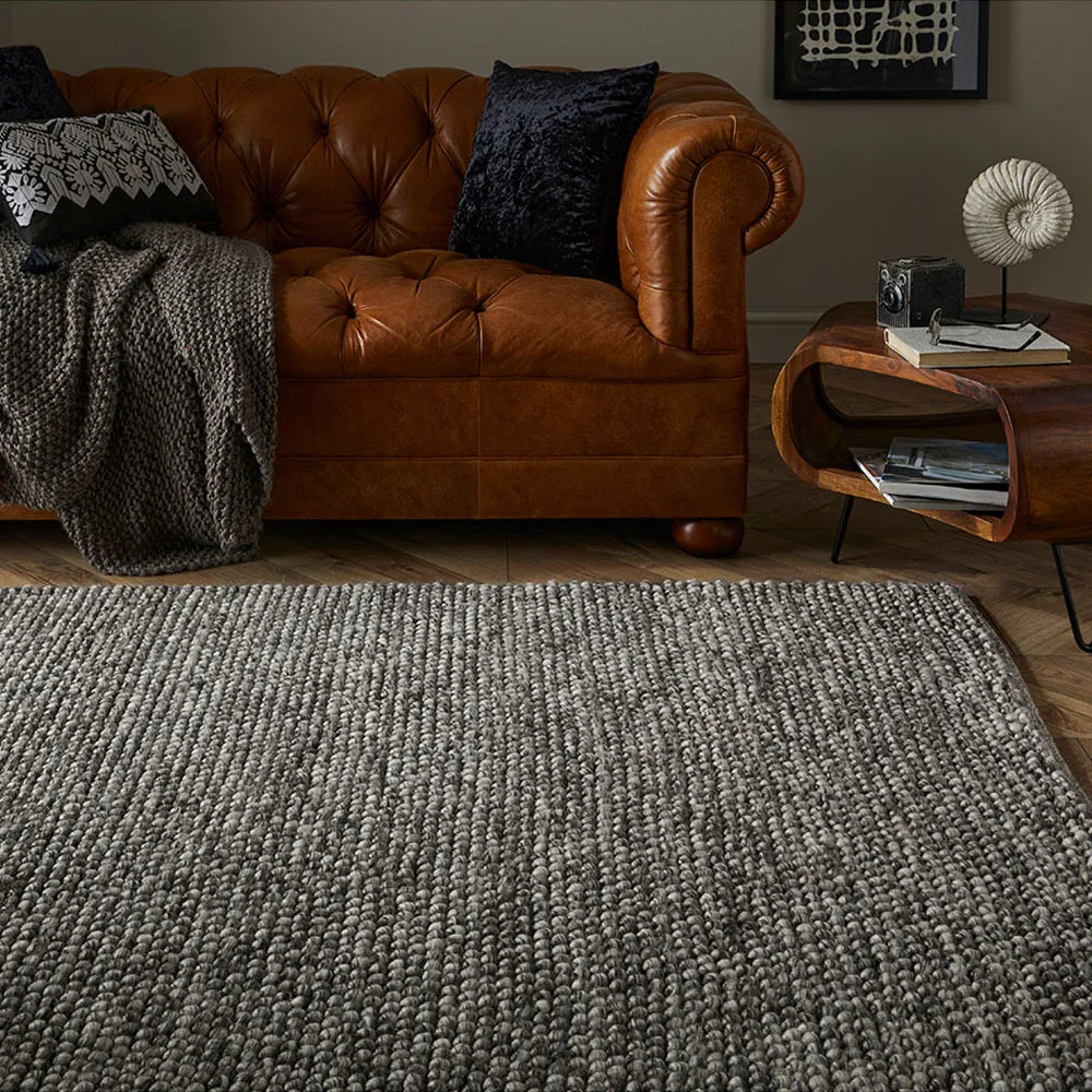 Delilah Pebble Rug - Grey, Wool