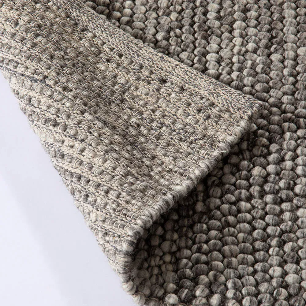 Delilah Pebble Rug - Grey, Wool