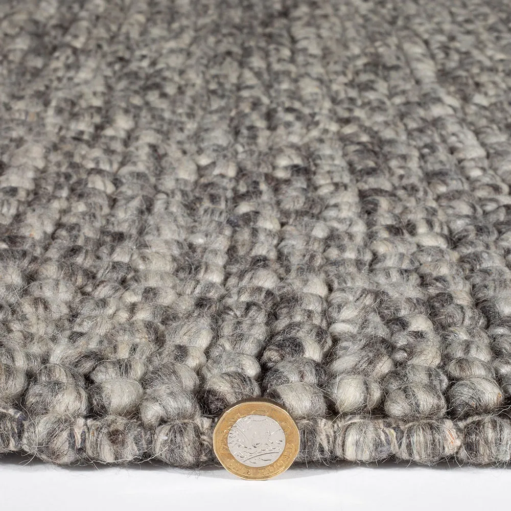 Delilah Pebble Rug - Grey, Wool