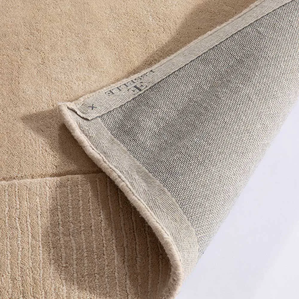 Esme Hand-Carved Wool Rug - Cream