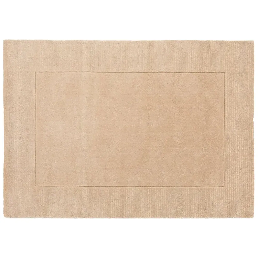 Esme Hand-Carved Wool Rug - Cream