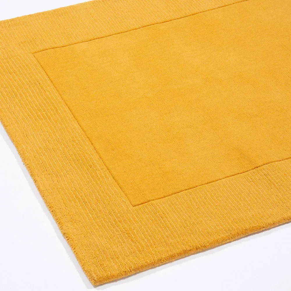 Esme Ochre Wool Rug - Yellow, Wool