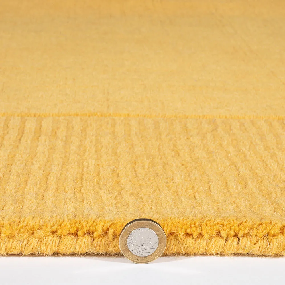 Esme Ochre Wool Rug - Yellow, Wool