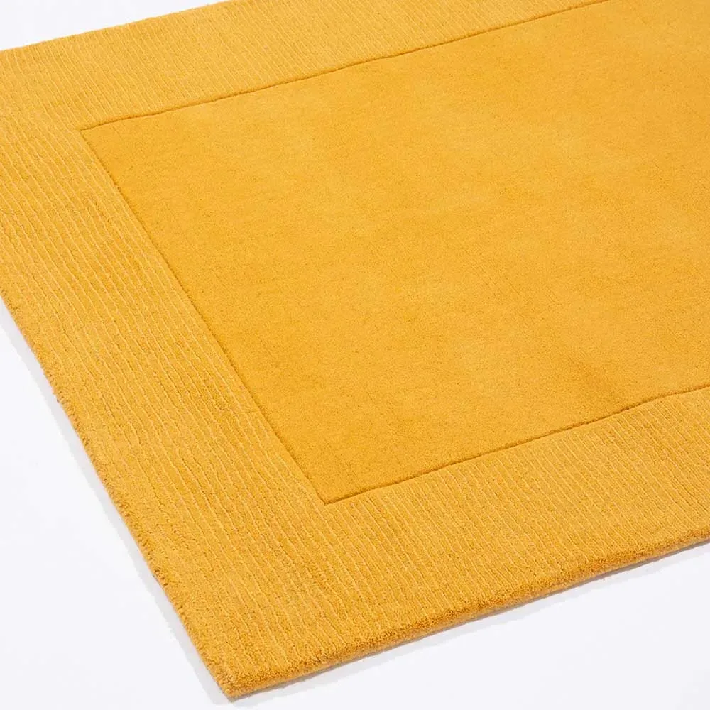 Esme Ochre Wool Rug - Yellow, Wool