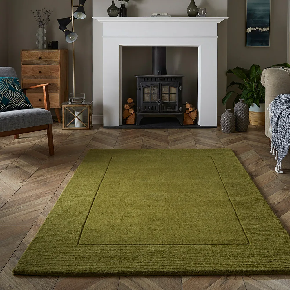 Esme Wool Rug 160x230cm - Olive