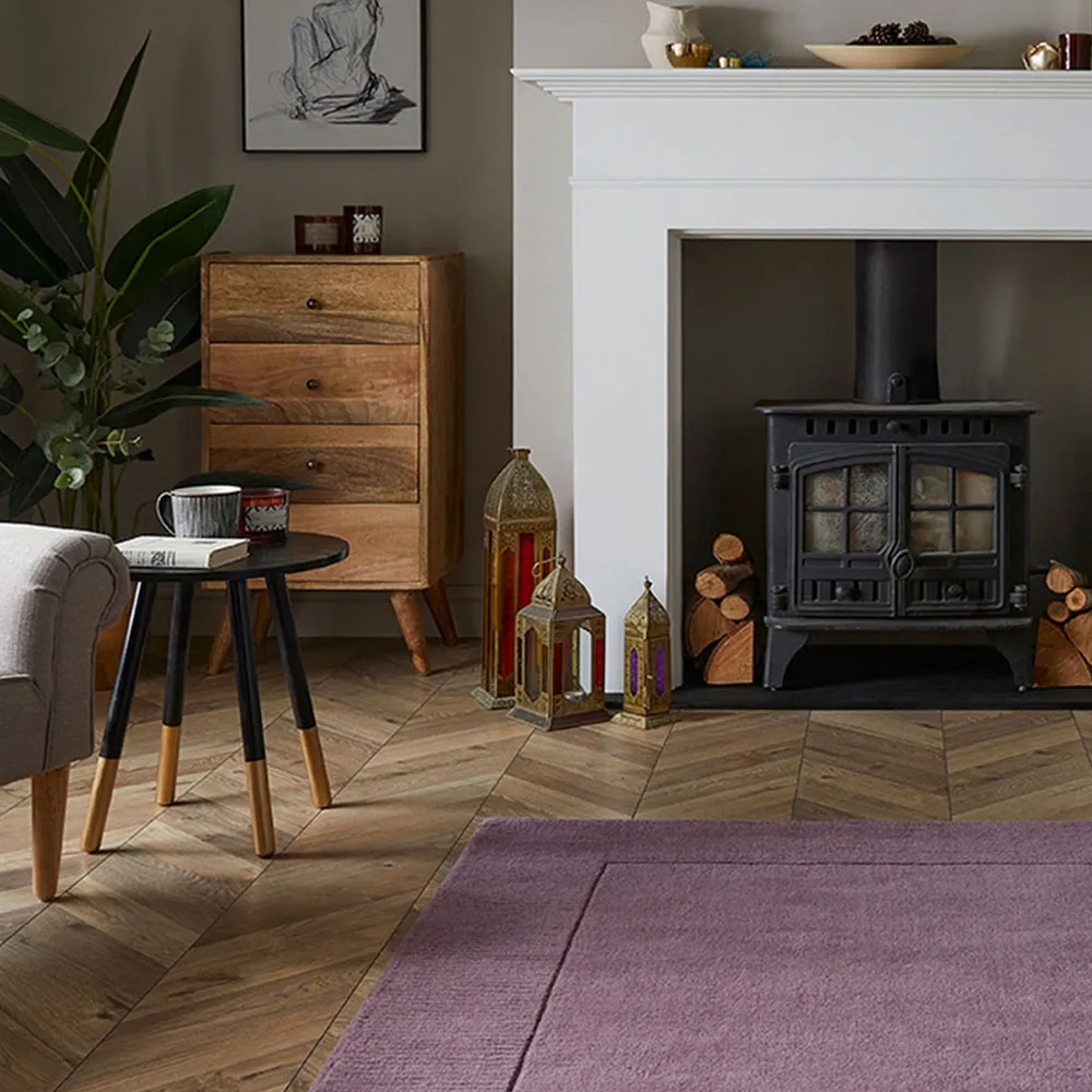 Esme Wool Rug 80x150cm - Mauve